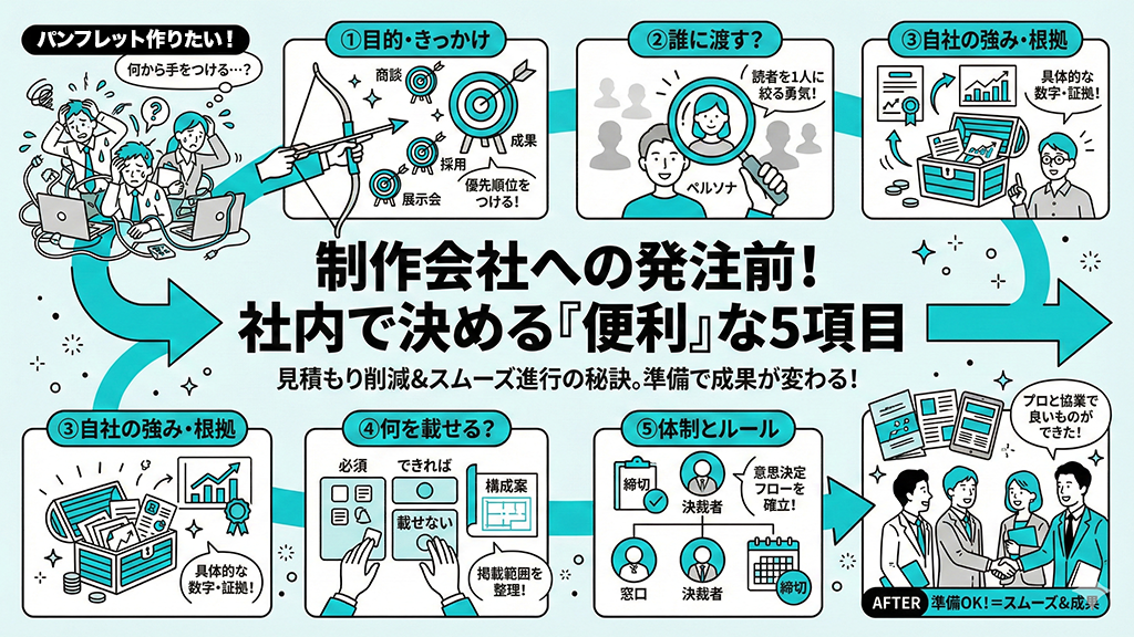 制作会社に依頼する前に社内で決めておくと『便利』な5項目