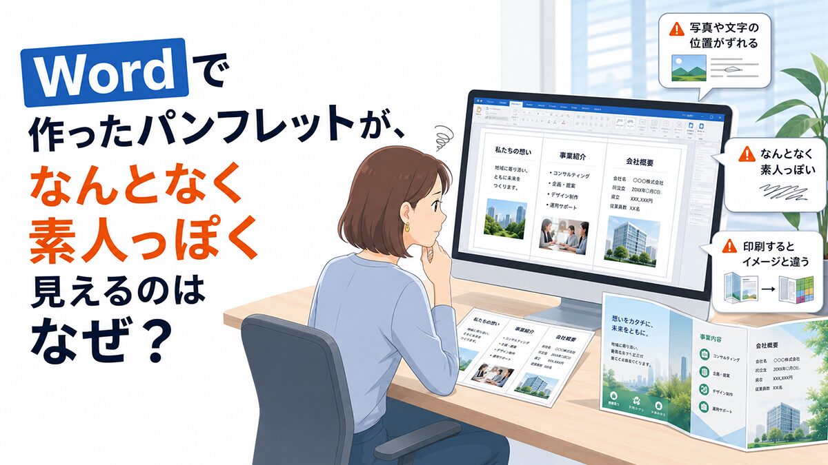 Wordで作ったパンフレットが、なんとなく素人っぽく見えるのはなぜ？